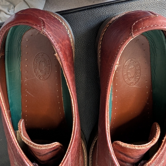 H.S. Trask Bison Leather Oxford Shoes Lug Sole USA Made Men’s 11 N - Picture 9 of 14